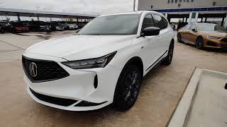 White 2022 Acura MDX ASpec Walkaround shorts [upl. by Anayi801]