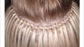 See Stick Tip Beads up close Blonde iTip Strand Hair Extensions Microbeads Screw Lined Micro Rings [upl. by Charmian]