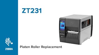 How to Replace the Platen Roller on a ZT231 Printer  Zebra [upl. by Alokin]