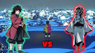 Kimetsu no yaiba  Water Breathing Style Hashira 11th form Giyu Tomioka VS Lower Moon 5 Rui [upl. by Htnnek]