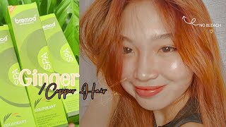 Dying my hair Copper Ginger 🧡🏵️  No bleach ♡❀  Orange Hair 🍊2022 [upl. by Amilb]