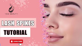 Lash Spikes for Wispy Sets Using Classic Lashes  Hybrid B Curl Lash Extension Set Fill Tutorial [upl. by Enorahs]