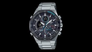 Casio Edifice  ECB950DB1AEF  Unboxing  Bluetooth  Solar  quotTiffanyquot Color [upl. by Llednor]