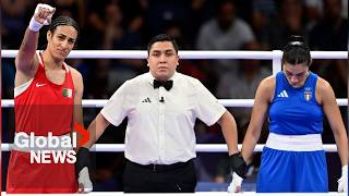 quotNot a transgender casequot IOC doubles down on Algerian boxers controversial win [upl. by Yllier460]