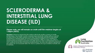 Scleroderma and Interstitial Lung Disease Webinar [upl. by Uhayile706]