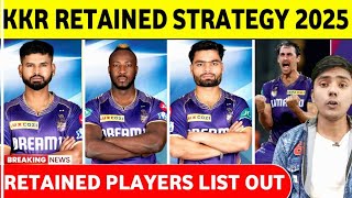 KKR Retained Strategy 2025  KKR Retained Players List 2025  IPL 2025 Mega Auction [upl. by Hilar]