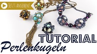 Schmuck Tutorial Perlenkugeln fädeln  DEUTSCH [upl. by Nima]