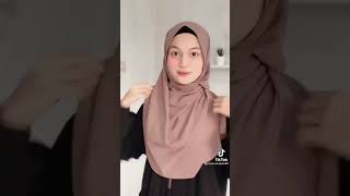 Tutorial Pashmina Tali Menutup Dada  short [upl. by Narol]