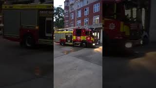 London Fire Brigade Mercedes Atego Pump Ladder arriving back to Station  Euston [upl. by Eilsew]