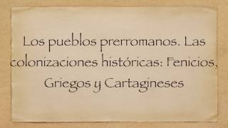 Los pueblos prerromanos Las colonizaciones históricas fenicios griegos y cartagineses [upl. by Adelice]