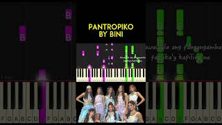 Pantropiko by BINI piano cover  sheet music amp lyrics [upl. by Eeleimaj]