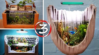 3 AMAZING IDEAS  Diy Aquarium For Your Family [upl. by Shayne]