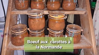 Bœuf carotte à la Normande pour les repas bocaux [upl. by Sandye]