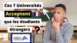 Campus France  Les universités qui acceptent le plus détudiants étrangers en France  Admission [upl. by Marek]