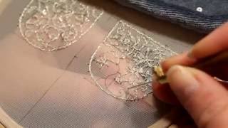 Making silver embroidery by Luneville techniques [upl. by Chaiken]