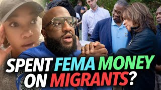 quotSpent FEMA Money On Migrantsquot Woman Upset Theyre Only Getting 750 From Kamala Harris Biden 😳 [upl. by Norword]