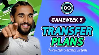 FPL GW5 TRANSFER PLANS  ONE WEEK PUNT [upl. by Eirrehc]