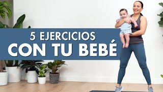 5 ejercicio sencillos para hacer con tu bebé  Ejercicios para el posparto  Mom Fitness  Texas WIC [upl. by Nivad]