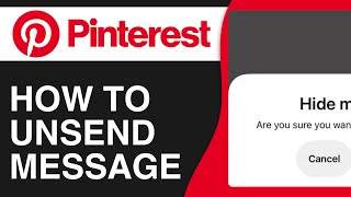 How to Unsend Message on Pinterest  Easy Tutorial [upl. by Fang]