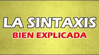 ¿QUÉ ES LA SINTAXIS EJEMPLOS  CONCEPTOS  DEFINICIÓN  Wilson te Educa [upl. by Anol]