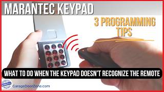 Marantec Garage Door Opener Keypad  3 Program Tips When Keypad Doesnt Recognize The Remote [upl. by Ecille]