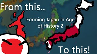 Forming Japan in Age of History 2 Timelapse [upl. by Colston542]