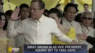 President noynoy takes oath [upl. by Ahsekal]