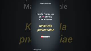 Klebsiella pneumoniae Pronunciation  Microbiology Pronunciation Guide  Biological Names [upl. by Einneb]