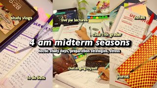 study vlog🍃midterm season 11th grader hectic study days realistic routine productive study days [upl. by Aram]