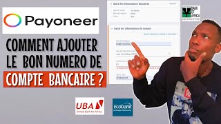 Comment ajouter un compte bancaire à payoneer 24 caractères pour le numéro de compte bancaire [upl. by Bel186]