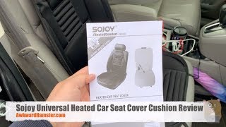 Sojoy Universal Heated Car Seat Cover Cushion Review [upl. by Rettke]