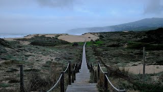 Big storm waves and winter sky  relaxing sound of the ocean  4K VIDEO UHD [upl. by Brahear610]