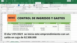 💰 Cómo llevar control de INGRESOS y GASTOS en Excel  Fácil y Rápido [upl. by Leynad]