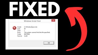 Fix Windows Script Host Error on Windows [upl. by Ilek665]