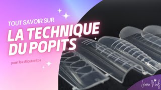 La TECHNIQUE DU POPITS pour les débutantes 🖤 dualforms popits nails debutantes [upl. by Jotham]