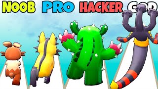 NOOB vs PRO vs HACKER vs GOD in Pocket Monsters Rush [upl. by Oulman]