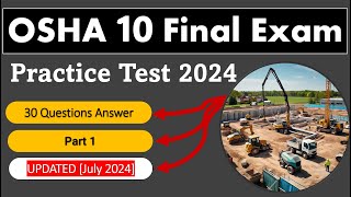 OSHA 10 Final Exam Answers 2024 OSHA Construction Questions amp Answers Part 1 [upl. by Egroej]