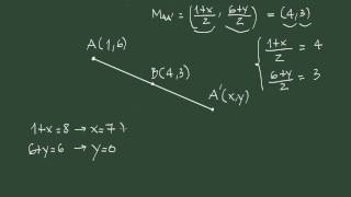 3 Geometría analítica 3 simétrico de un punto respecto a otro [upl. by Etteluap]