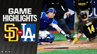 Padres vs Dodgers Game Highlights 32124  MLB Highlights [upl. by Reimer588]