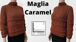 Maglia ai ferri quotCARAMELquot [upl. by Yole953]