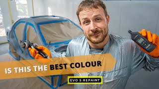 RESPRAYING A MITSUBISHI EVO IN THE BEST COLOUR [upl. by Gennifer]