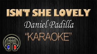 ISNT SHE LOVELY  Daniel Padilla KARAOKE Original Key [upl. by Jorgenson]