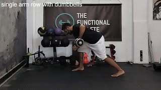 single arm dumbbell row for upper back [upl. by Enelegna]