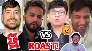 Elvish Yadav Vs KRK😳 KRK ROAST Elvis Yadav Punit Superstar on Carryminati Mr Beast Vs TSeries [upl. by Eeldarb]