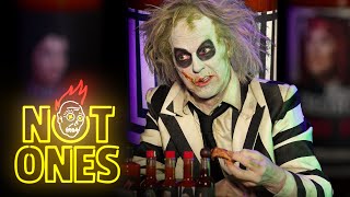 Beetlejuice goes ghost pepper while eating to die for ribs  Beetlejuice Beetlejuice [upl. by Adnana]