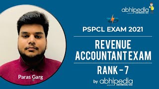 PSPCL RA Revenue Account Result  PARAS GARG  7th Rank  BY ABHIPEDIA [upl. by Ynohtnael]