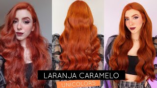 TESTEI TONALIZANTE RUIVO LARANJA CARAMELO UNICOLORS MAGIC COLOR [upl. by Bravin]