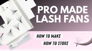 How to make PREMADEPROMADE eyelash extensions  Volume fans [upl. by Annoj751]