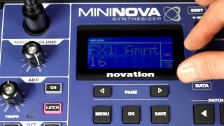 Novation  MiniNova synth tutorial Effects [upl. by Narad]