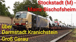 Von Stockstadt Main nach Mainz  Bischofsheim über Darmstadt  Kranichstein und Groß Gerau [upl. by Silverstein]